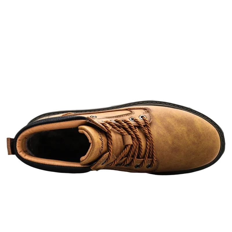 DEKABR Casual Shoes For Men Autumn Winter Warm Fur Plus Comfortable Retro Boots Wear-Resistan Leisure Vintage Style Boots Men