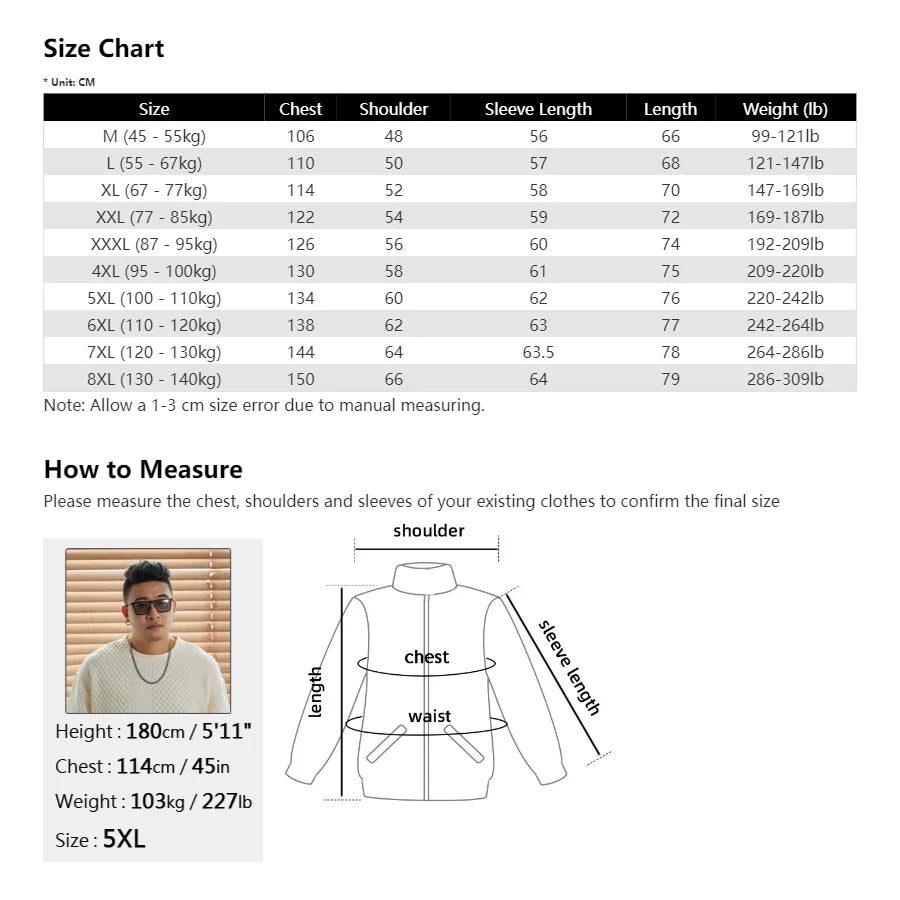 Men Jacket Corduroy Trench Coats Oversize 6XL 7XL 8XL Plus Size Print Spring Pattern Hip Hop Motorcycle Pocket Streetwear Soft