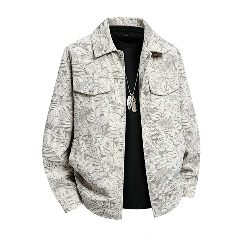 Men Jacket Corduroy Trench Coats Oversize 6XL 7XL 8XL Plus Size Print Spring Pattern Hip Hop Motorcycle Pocket Streetwear Soft