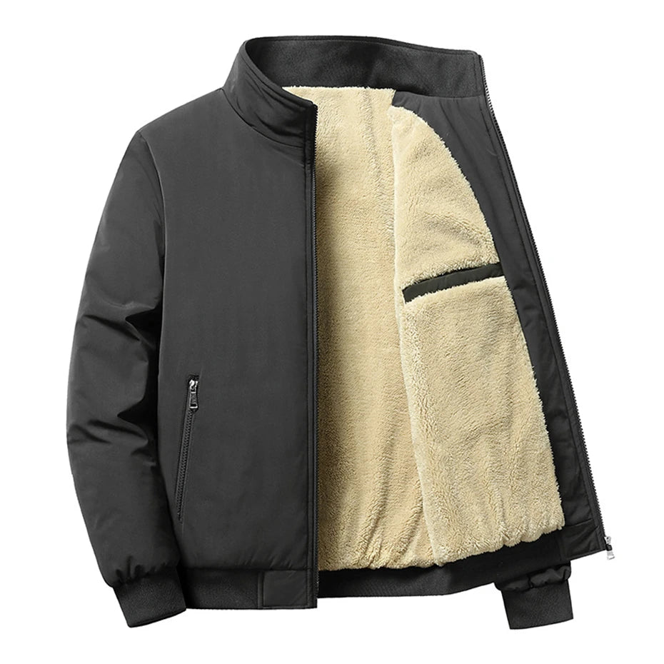 2025 Fleece Warm Men's Winter Jacket Windbreak Parka Coat Thicken Inner Jacket Men Windproof Men's Winter Coat Plus Size 6XL 8XL
