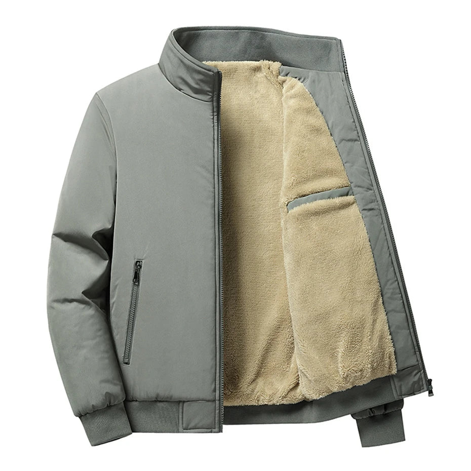 2025 Fleece Warm Men's Winter Jacket Windbreak Parka Coat Thicken Inner Jacket Men Windproof Men's Winter Coat Plus Size 6XL 8XL