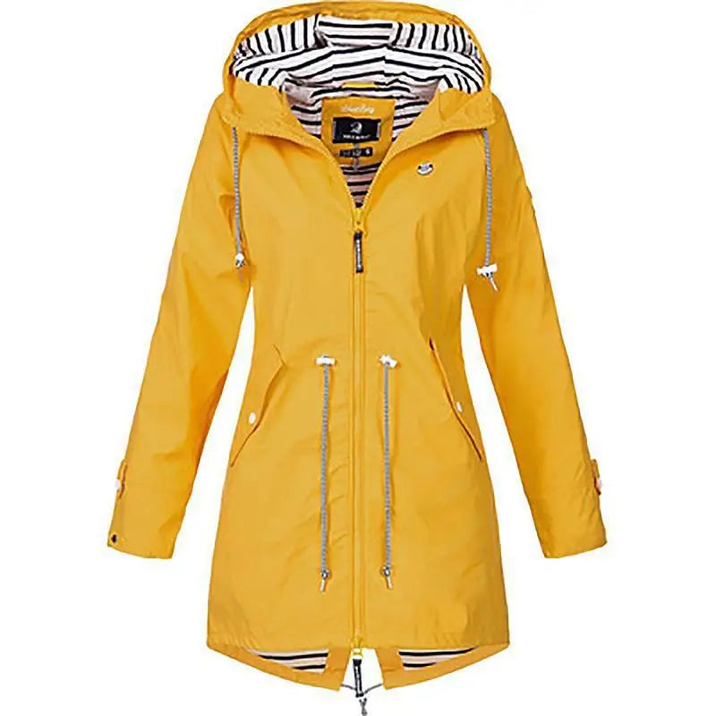 Women Fashion Raincoat Windbreak Rain Outdoor Camping Windproof Jacket Hiking Lightweight Hooded Coats Casual Plus Size S-5XL