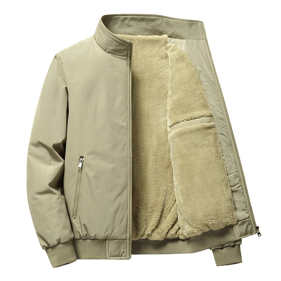 2025 Fleece Warm Men's Winter Jacket Windbreak Parka Coat Thicken Inner Jacket Men Windproof Men's Winter Coat Plus Size 6XL 8XL
